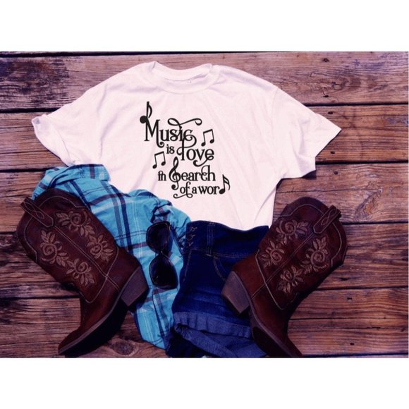Music Is Love In Search of a Word T Shirt - Picture 1 of 8